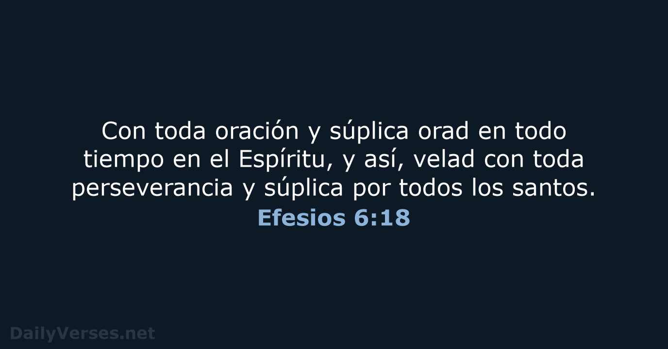 Efesios 6:18 - LBLA