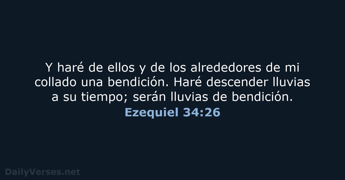 Ezequiel 34:26 - LBLA