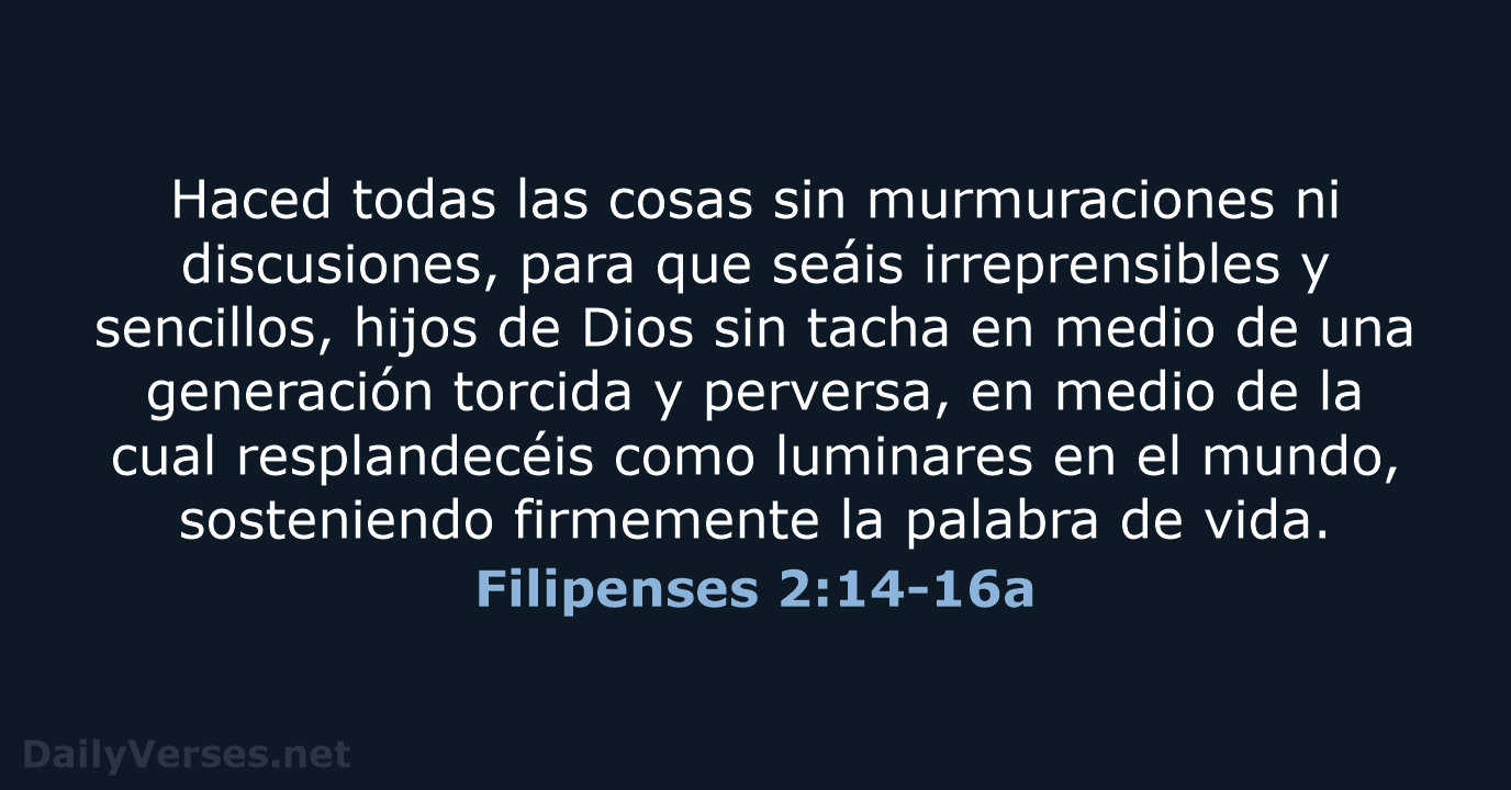 Filipenses 2:14-16a - LBLA