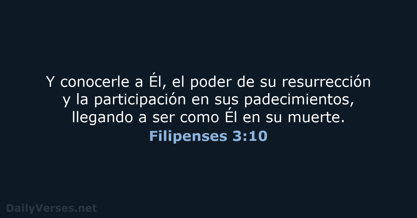 Filipenses 3:10 - LBLA