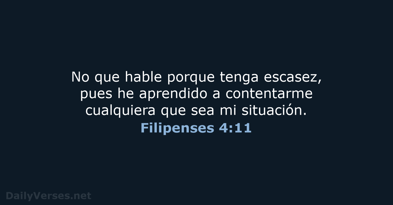 Filipenses 4:11 - LBLA