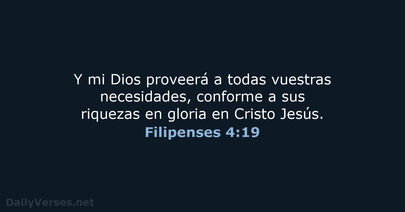 Filipenses 4:19 - LBLA