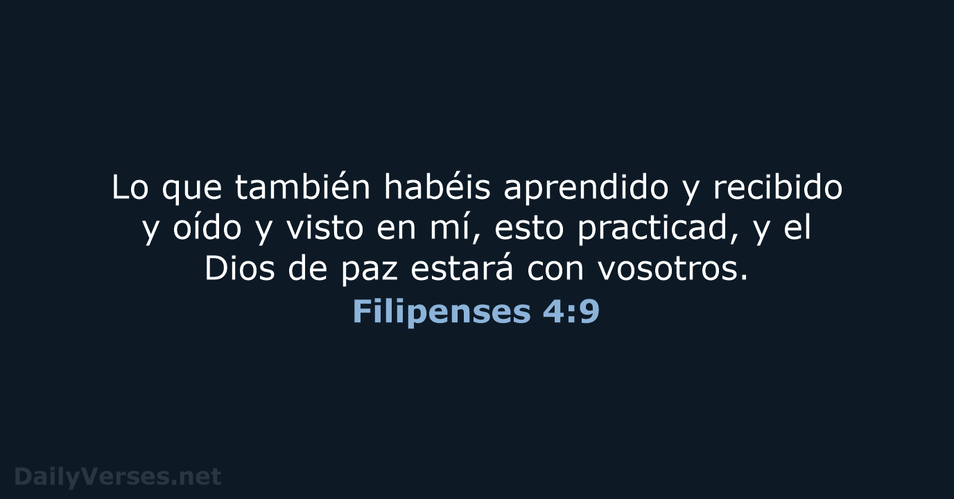 Filipenses 4:9 - LBLA