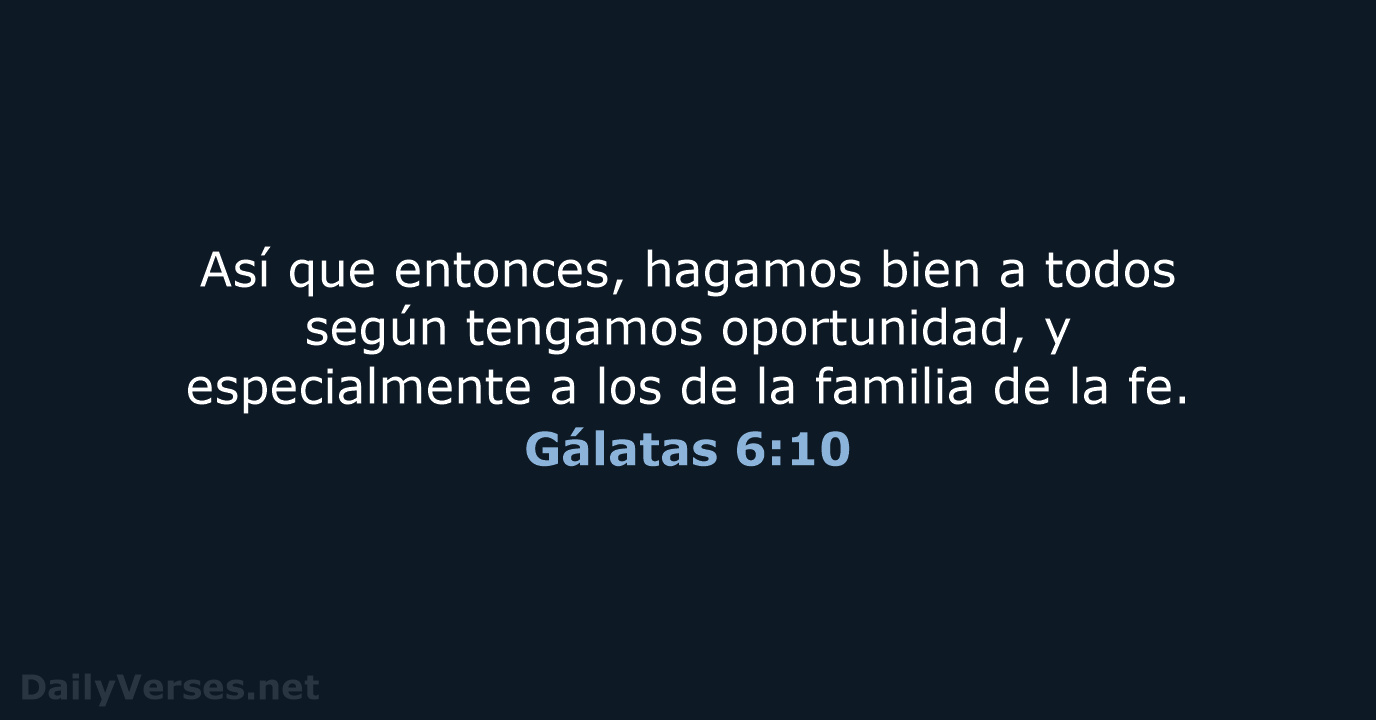 Gálatas 6:10 - LBLA
