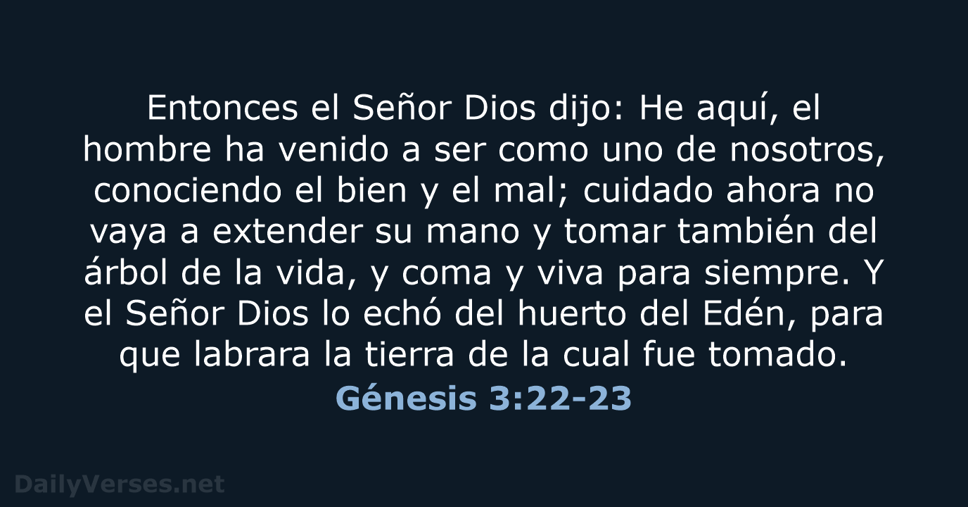 Génesis 3:22-23 - LBLA