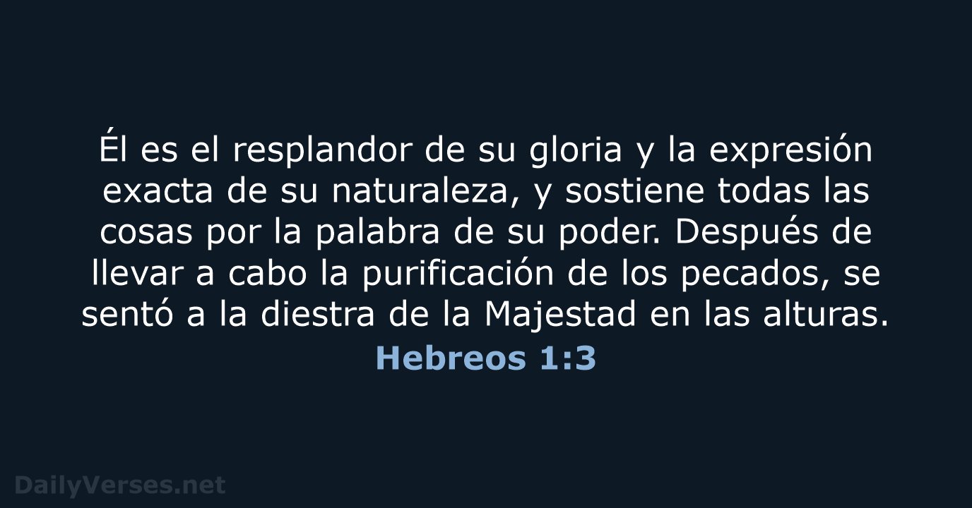 Hebreos 1:3 - LBLA