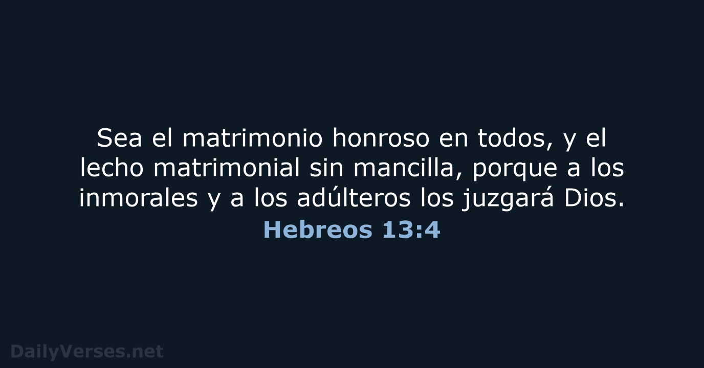Hebreos 13:4 - LBLA