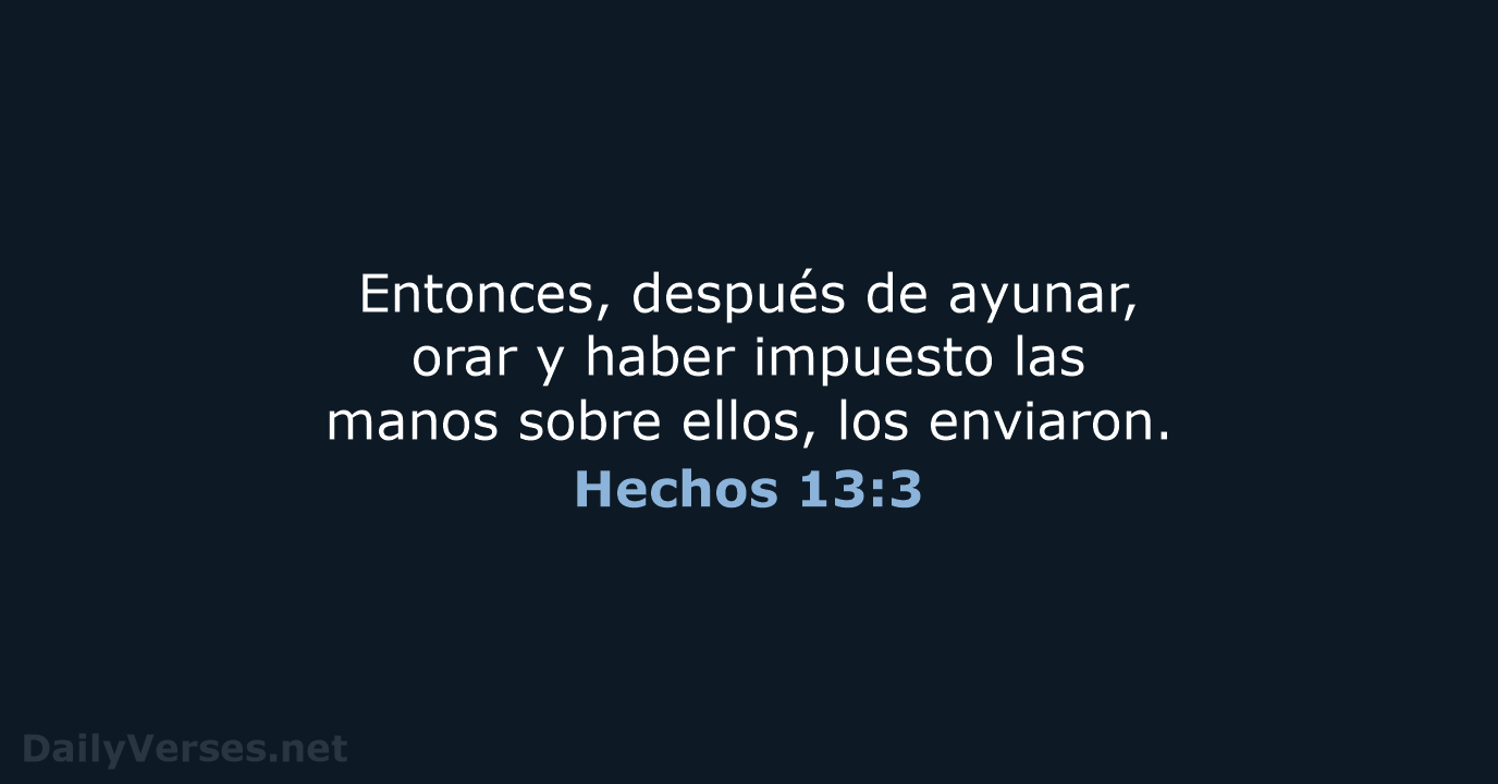 Hechos 13:3 - LBLA