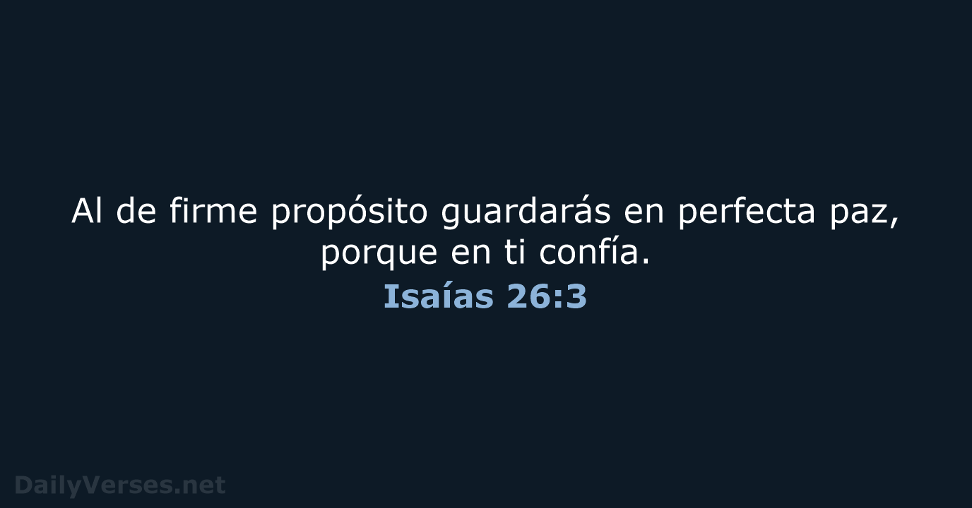 Isaías 26:3 - LBLA