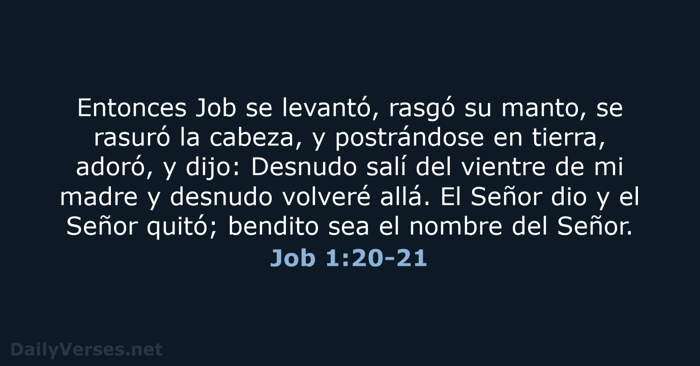 Job 1:20-21 - LBLA