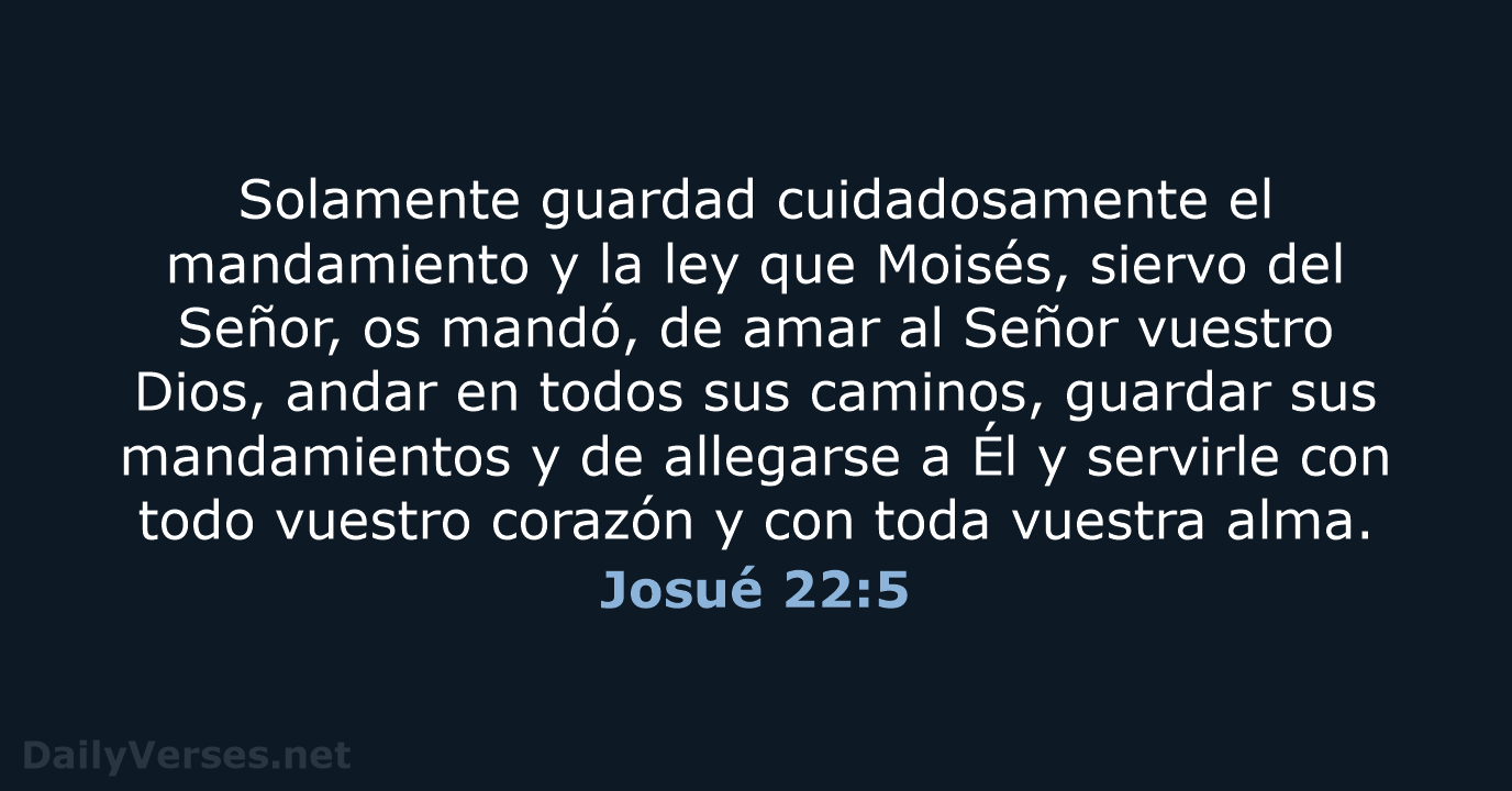 Josué 22:5 - LBLA