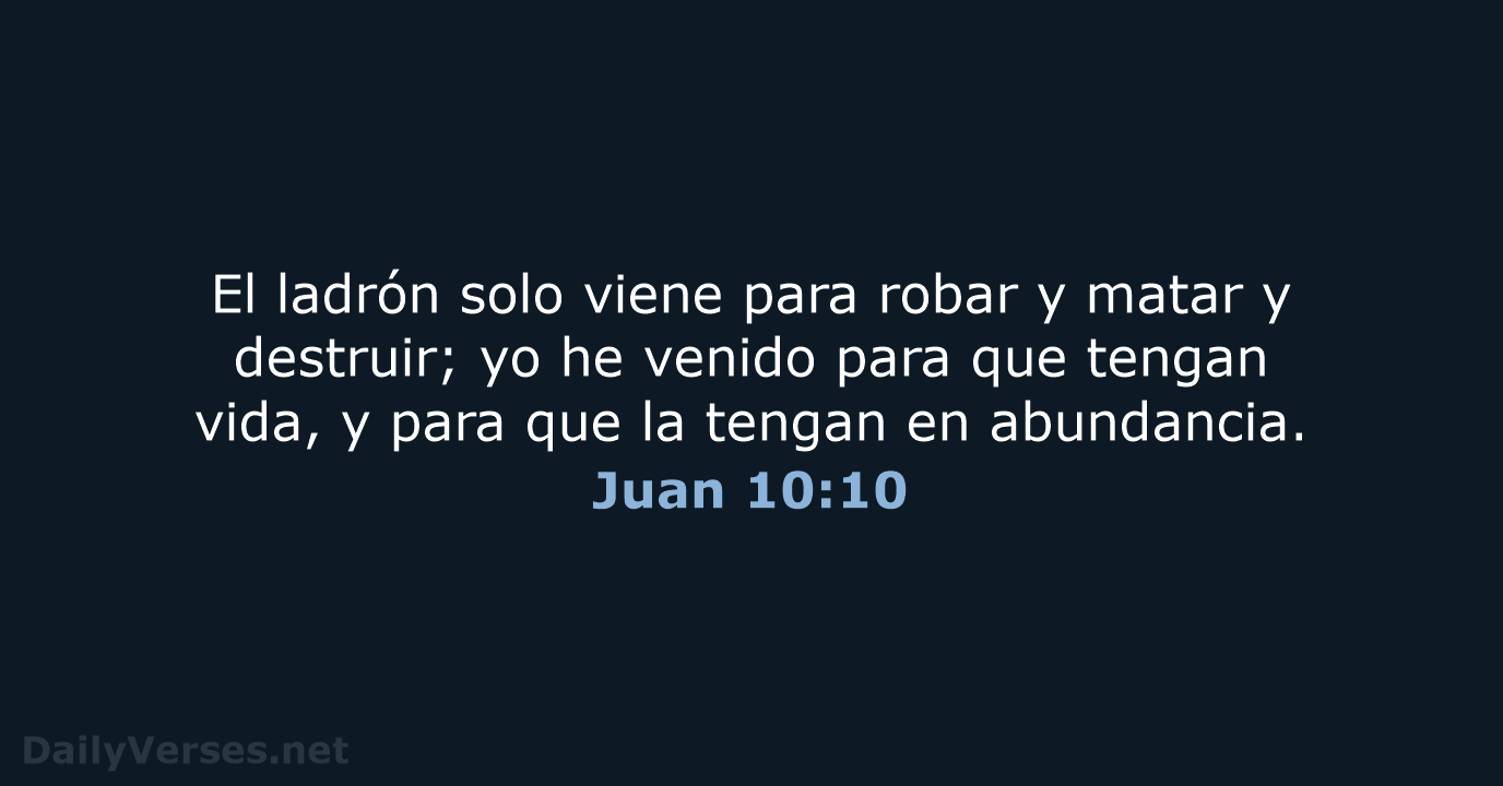 Juan 10:10 - LBLA