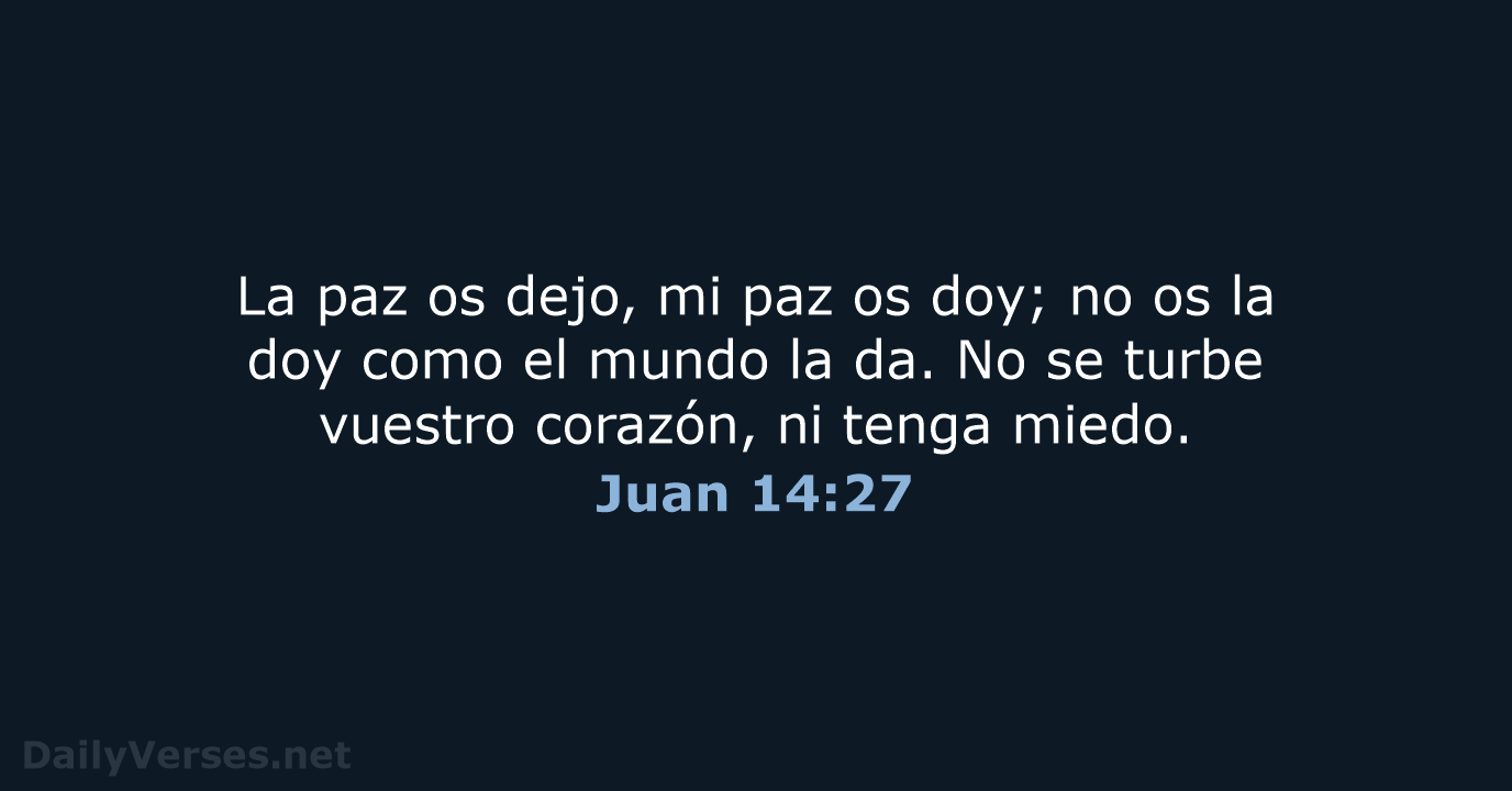 Juan 14:27 - LBLA
