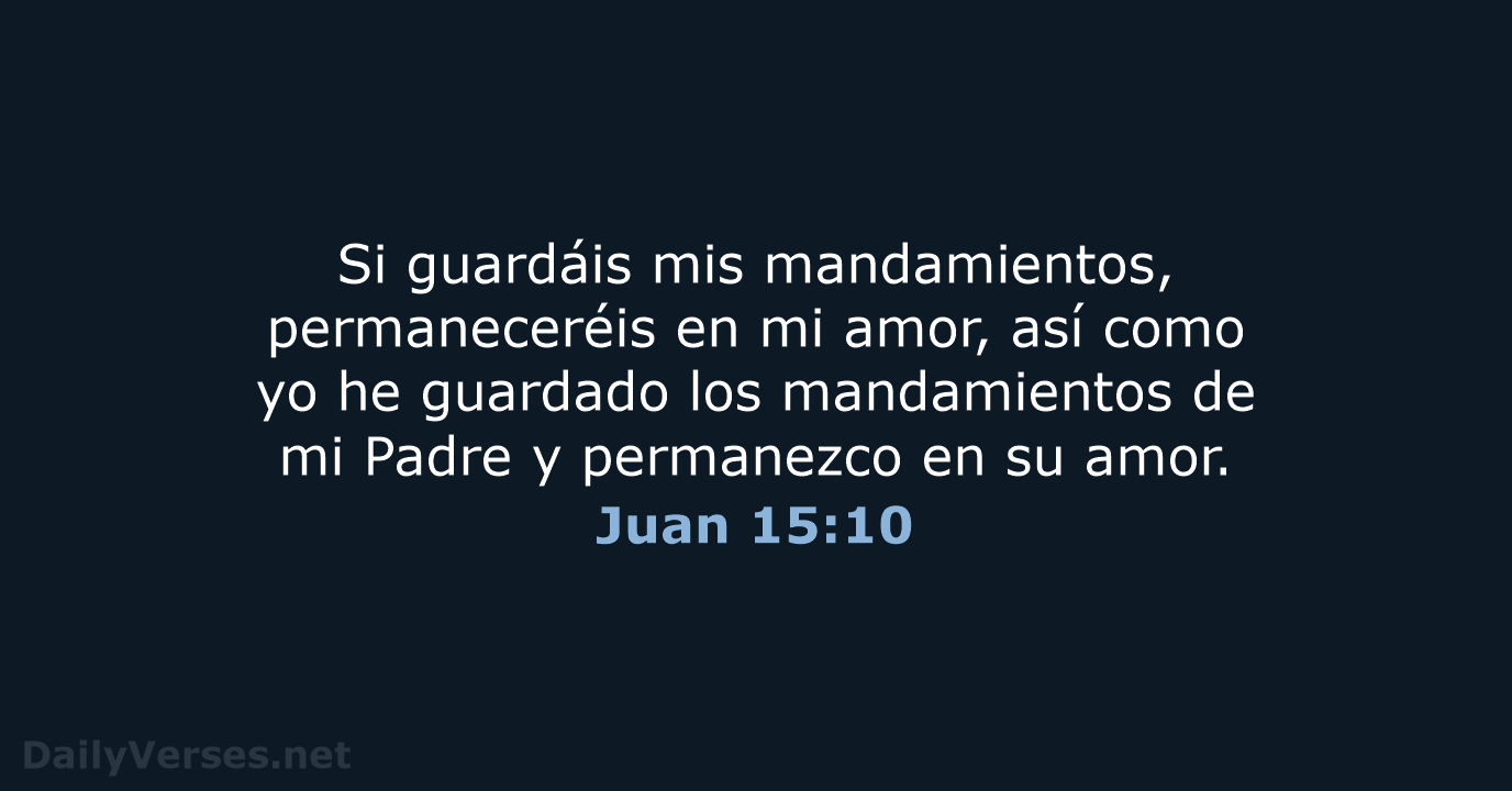 Juan 15:10 - LBLA