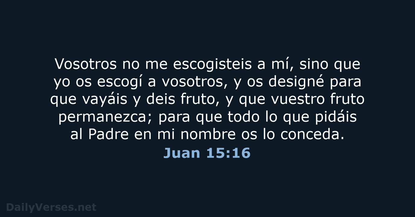 Juan 15:16 - LBLA