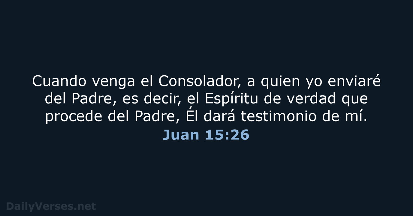 Juan 15:26 - LBLA