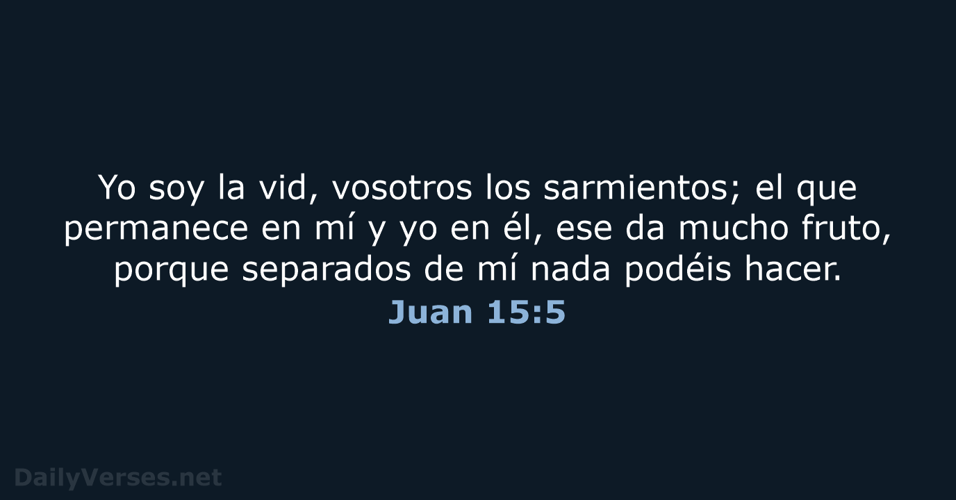 Juan 15:5 - LBLA