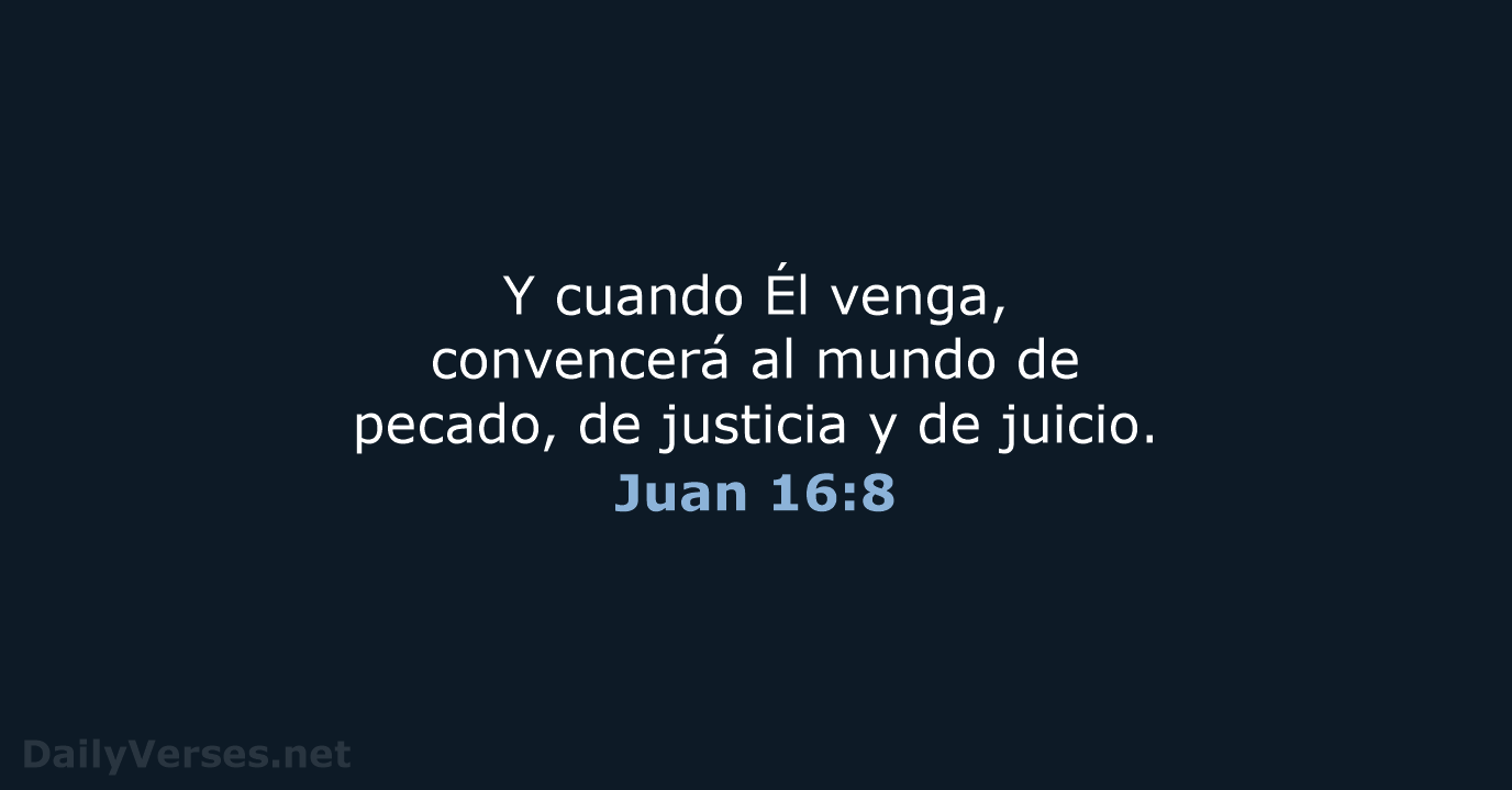 Juan 16:8 - LBLA