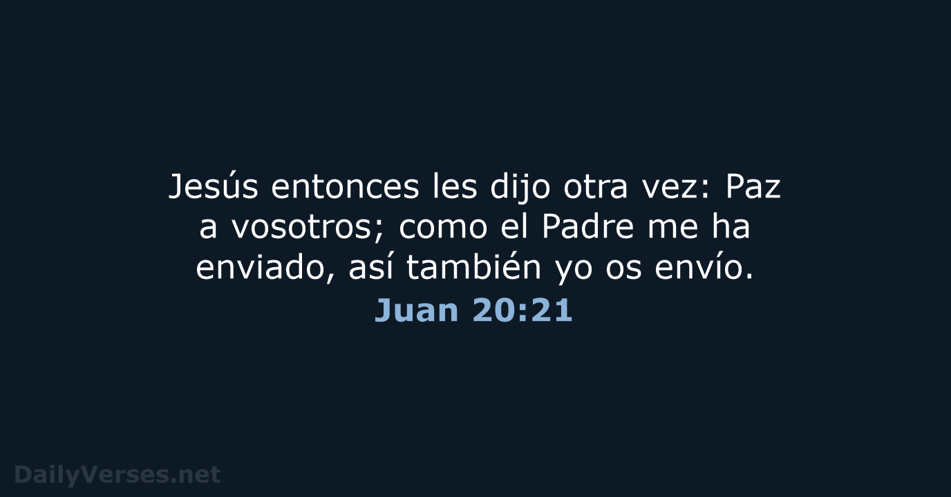 Juan 20:21 - LBLA