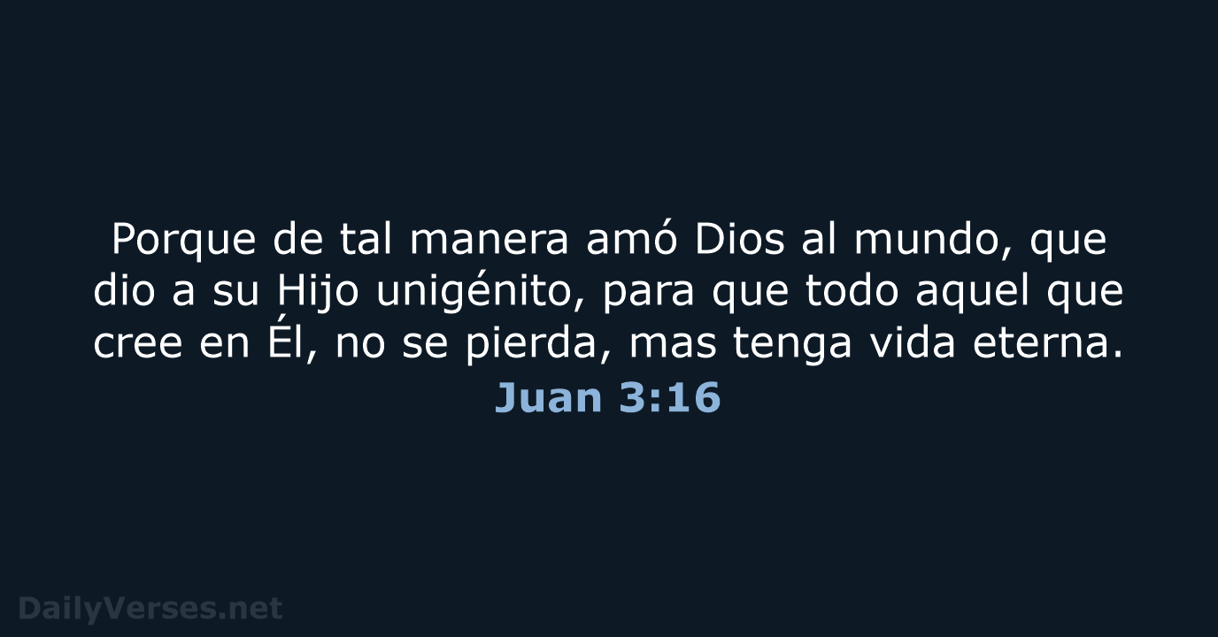 Juan 3:16 - LBLA