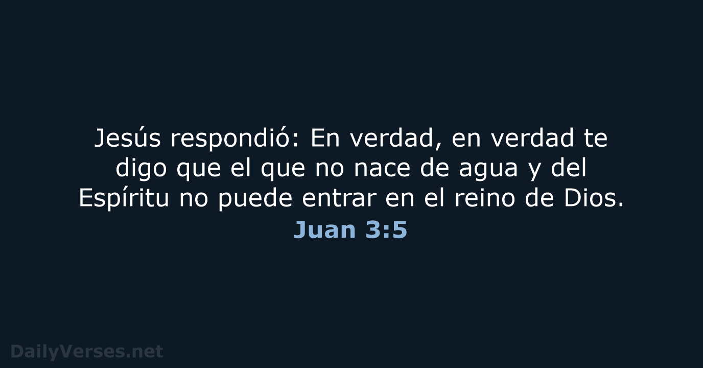 Juan 3:5 - LBLA