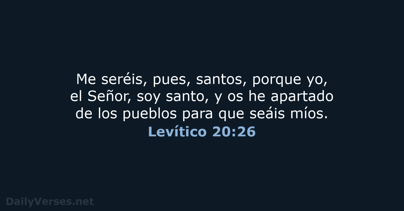 Levítico 20:26 - LBLA