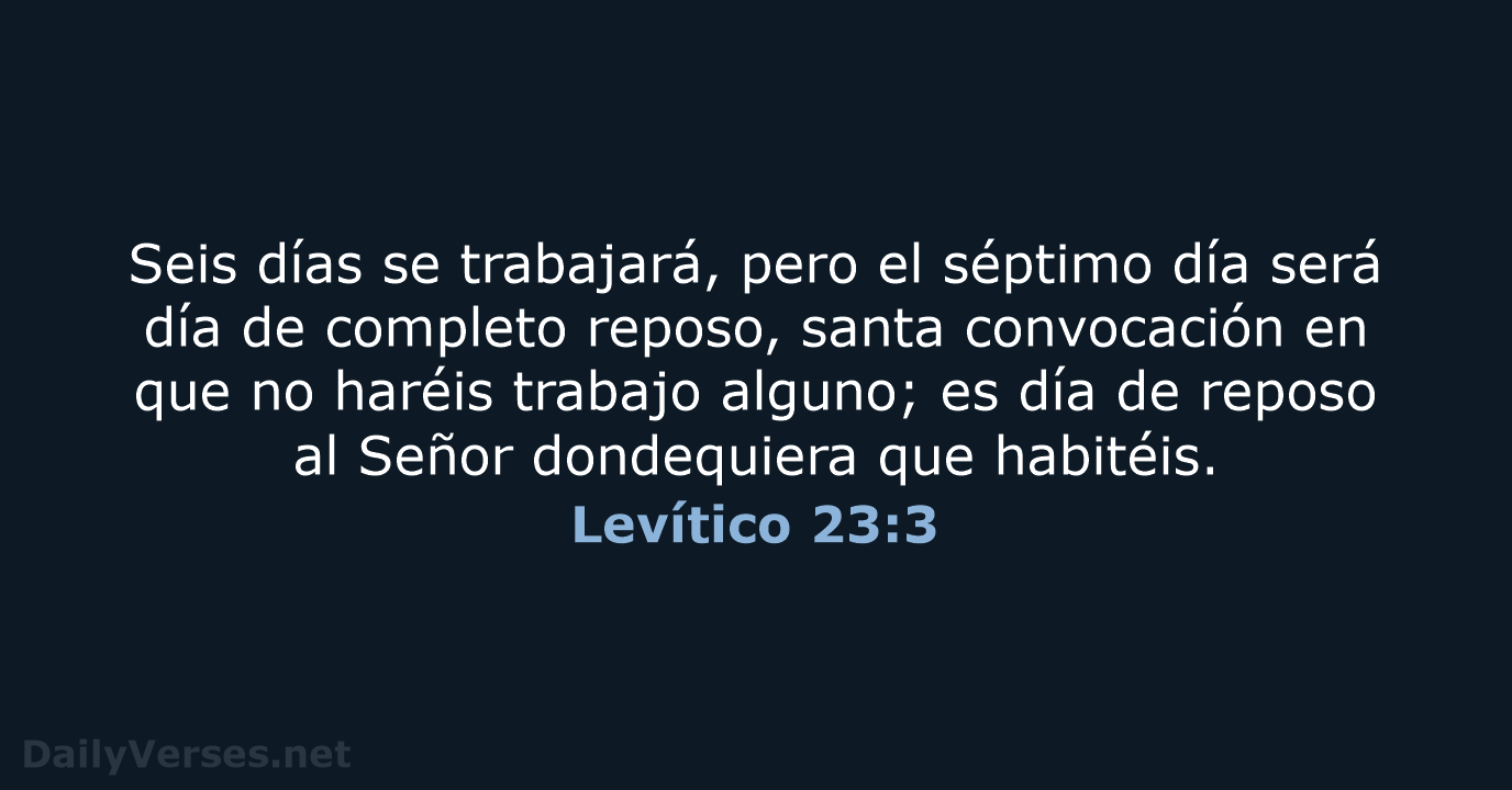 Levítico 23:3 - LBLA