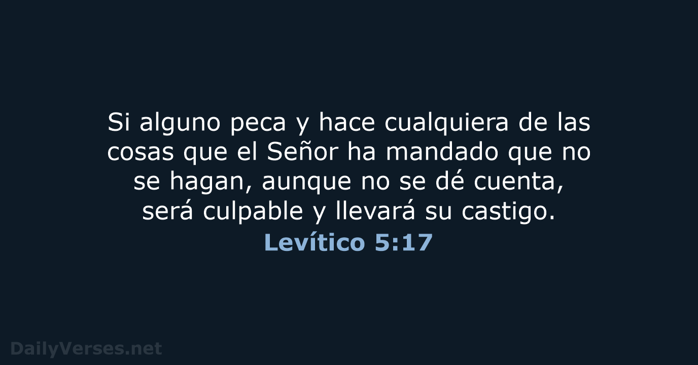 Levítico 5:17 - LBLA