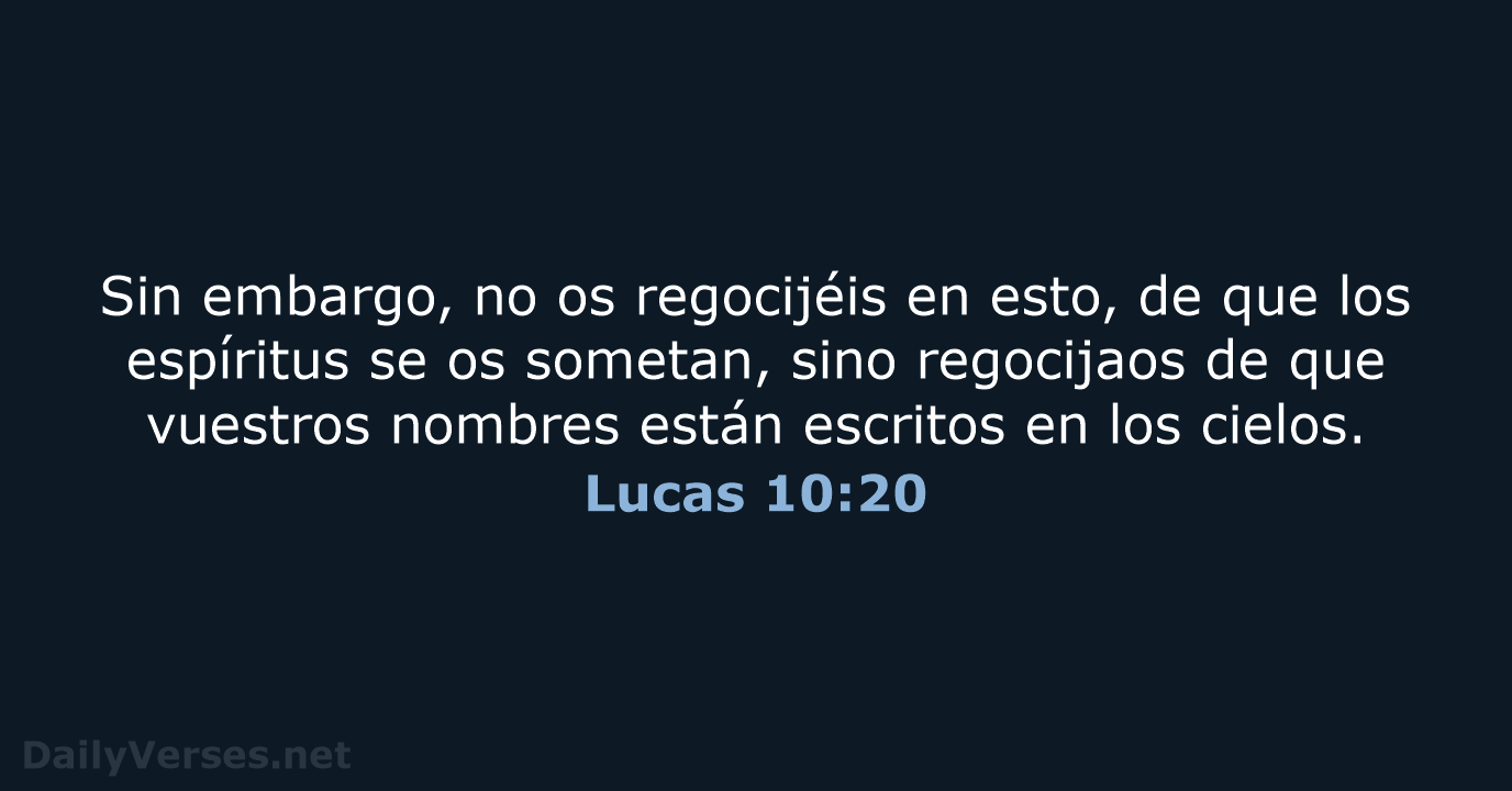 Lucas 10:20 - LBLA