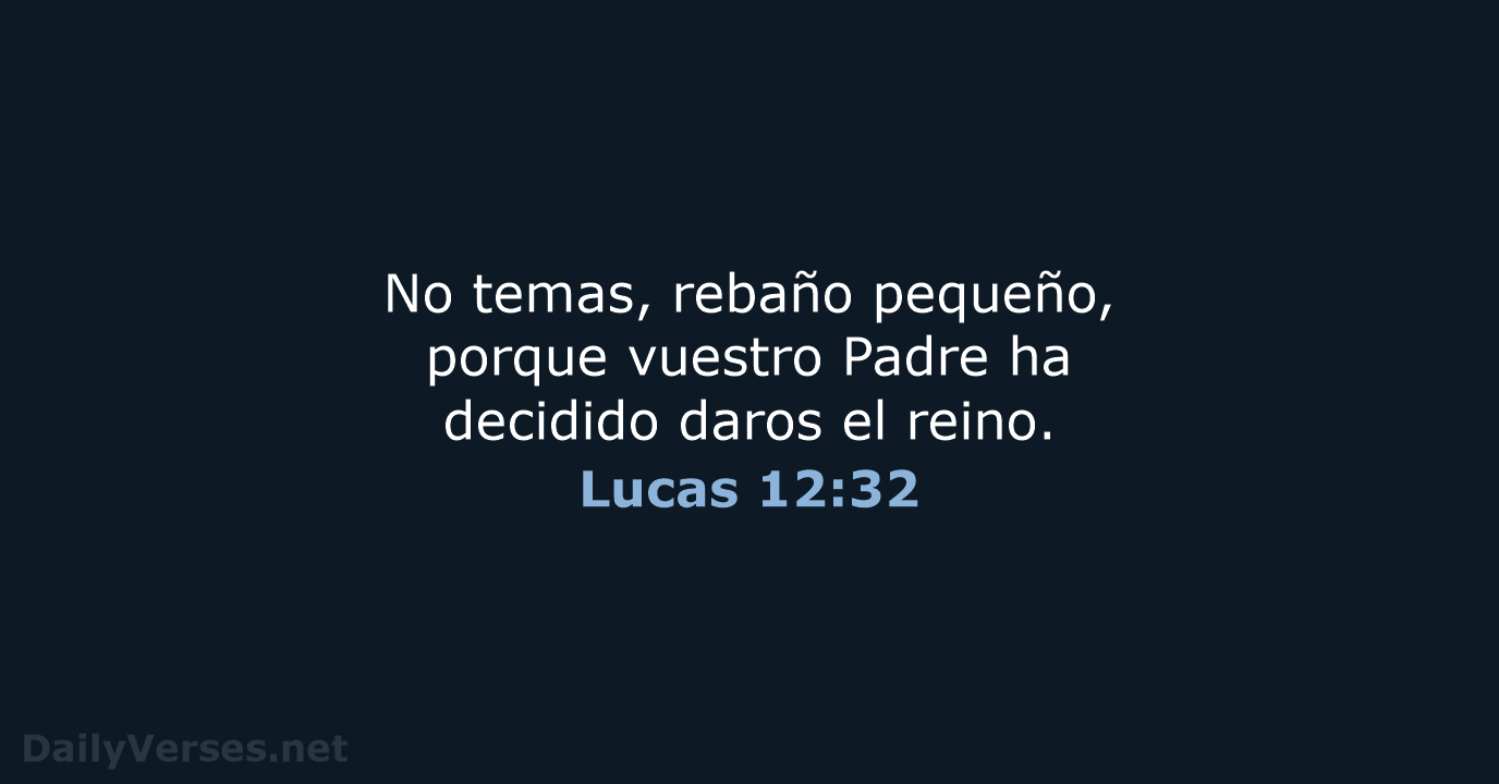 Lucas 12:32 - LBLA