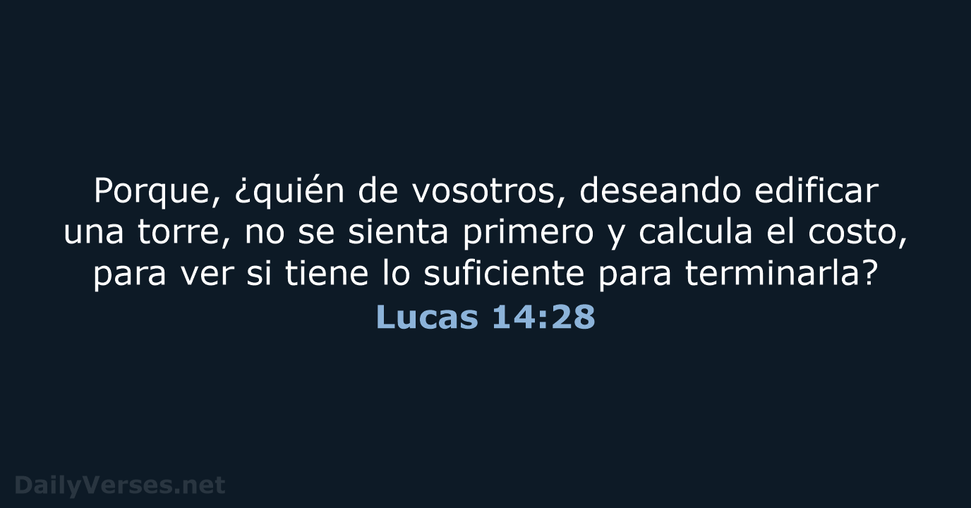 Lucas 14:28 - LBLA