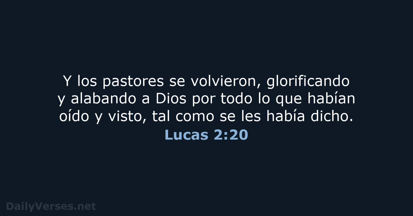 Lucas 2:20 - LBLA