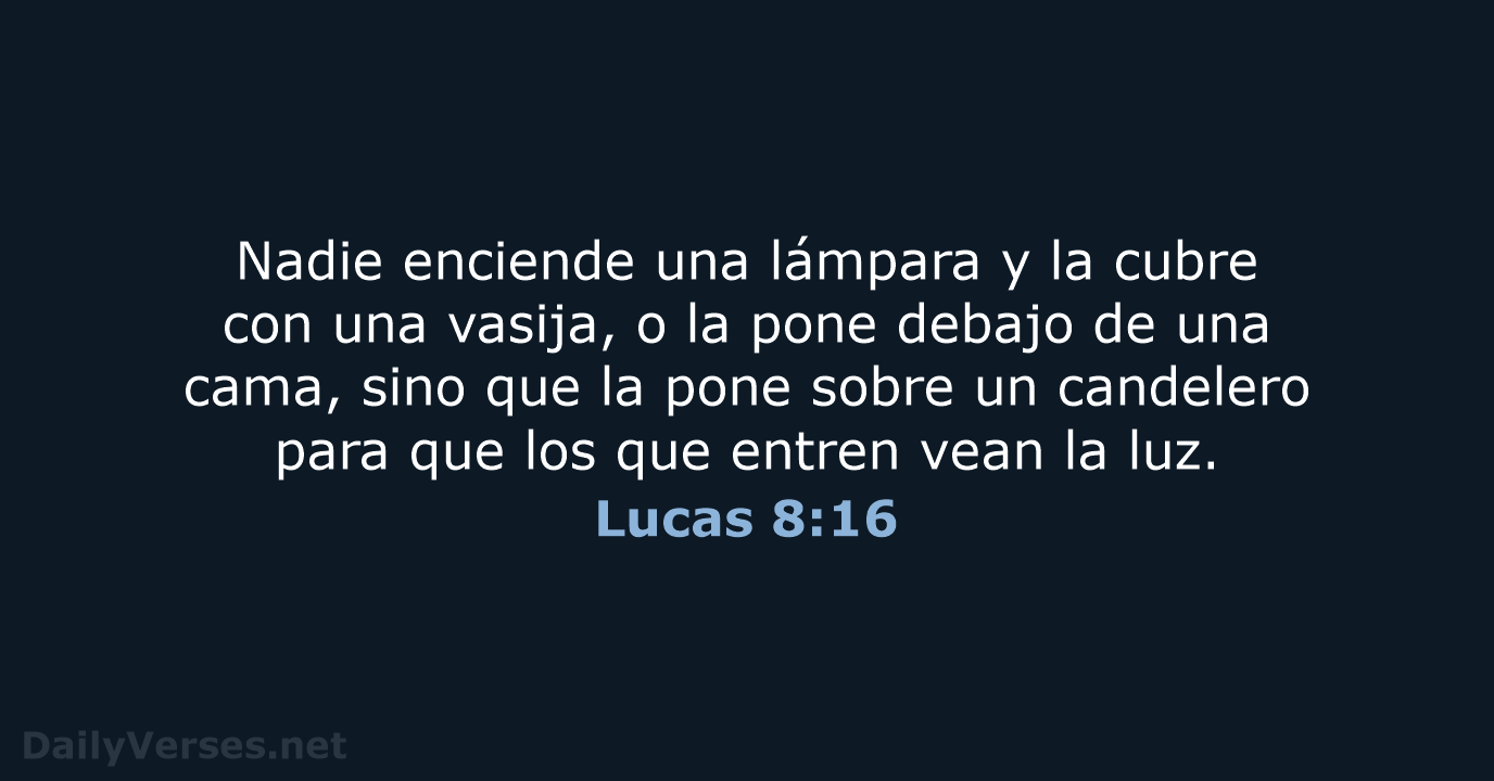 Lucas 8:16 - LBLA