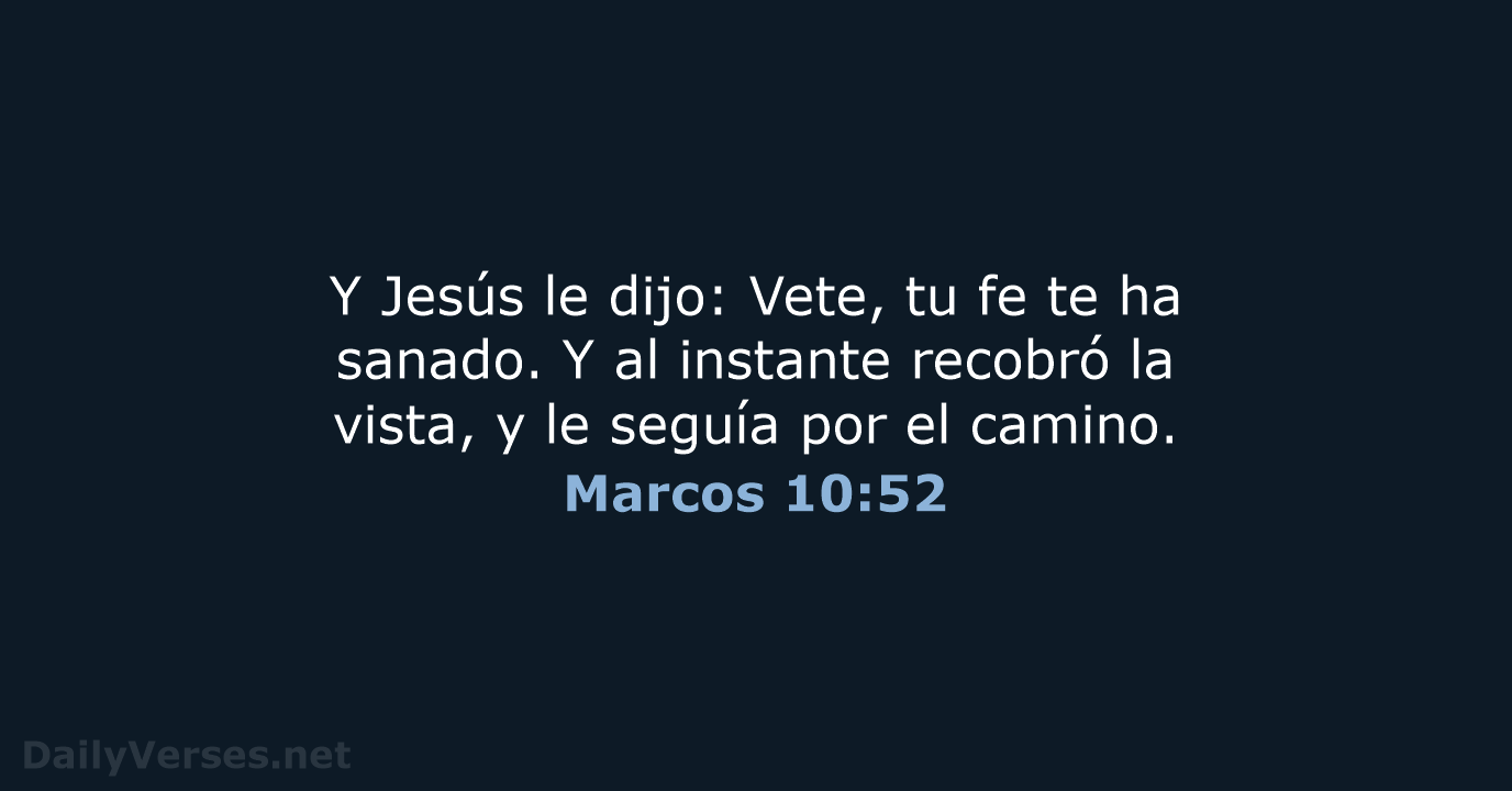 Marcos 10:52 - LBLA