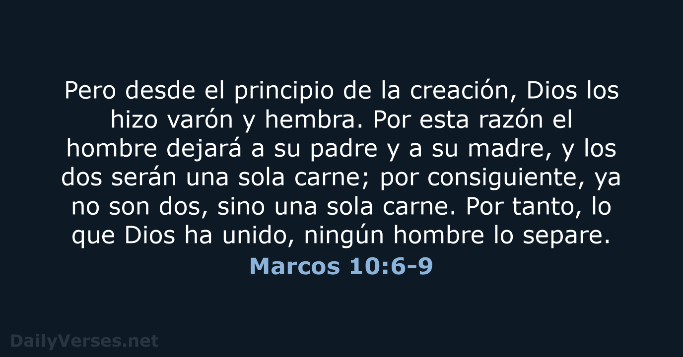 Marcos 10:6-9 - LBLA