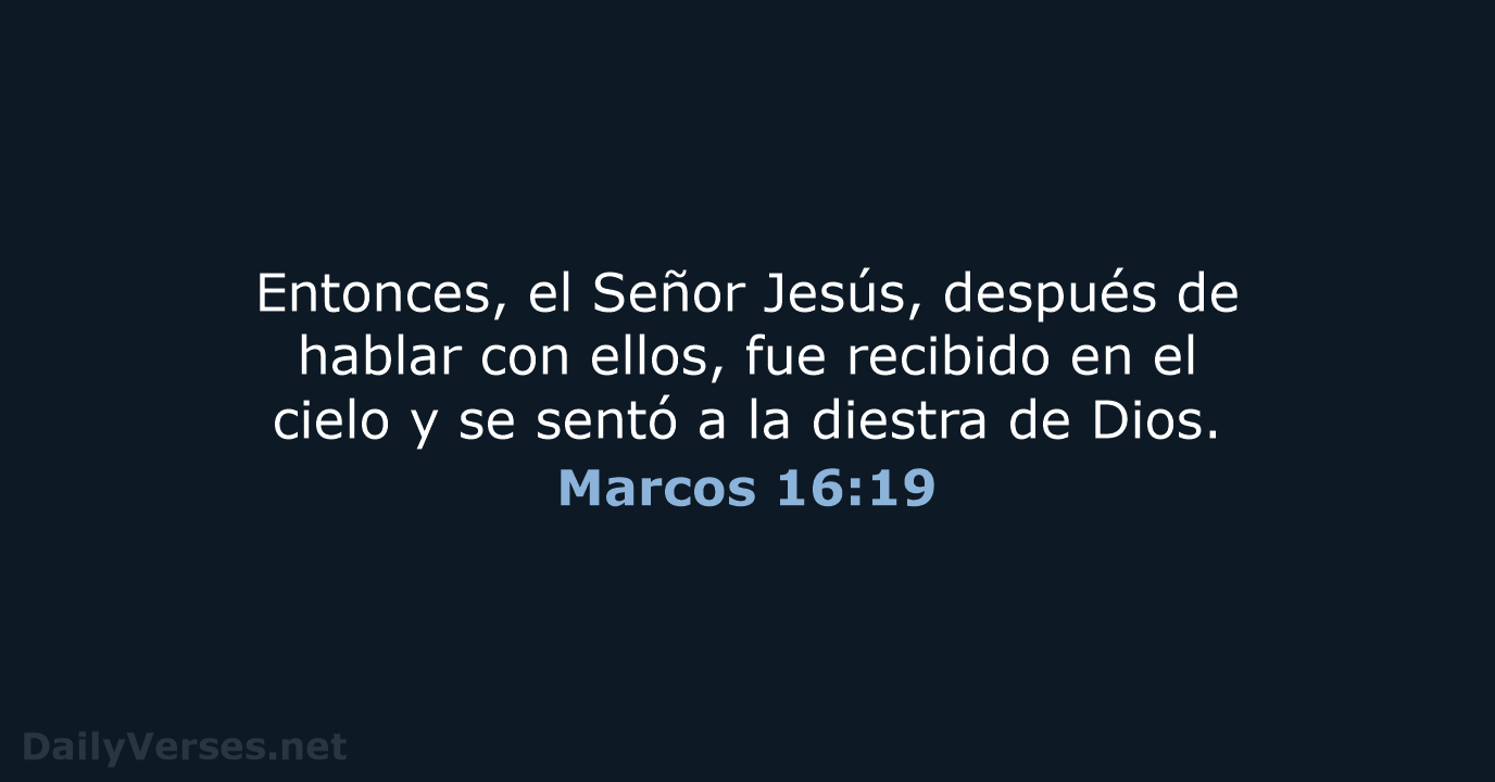 Marcos 16:19 - LBLA