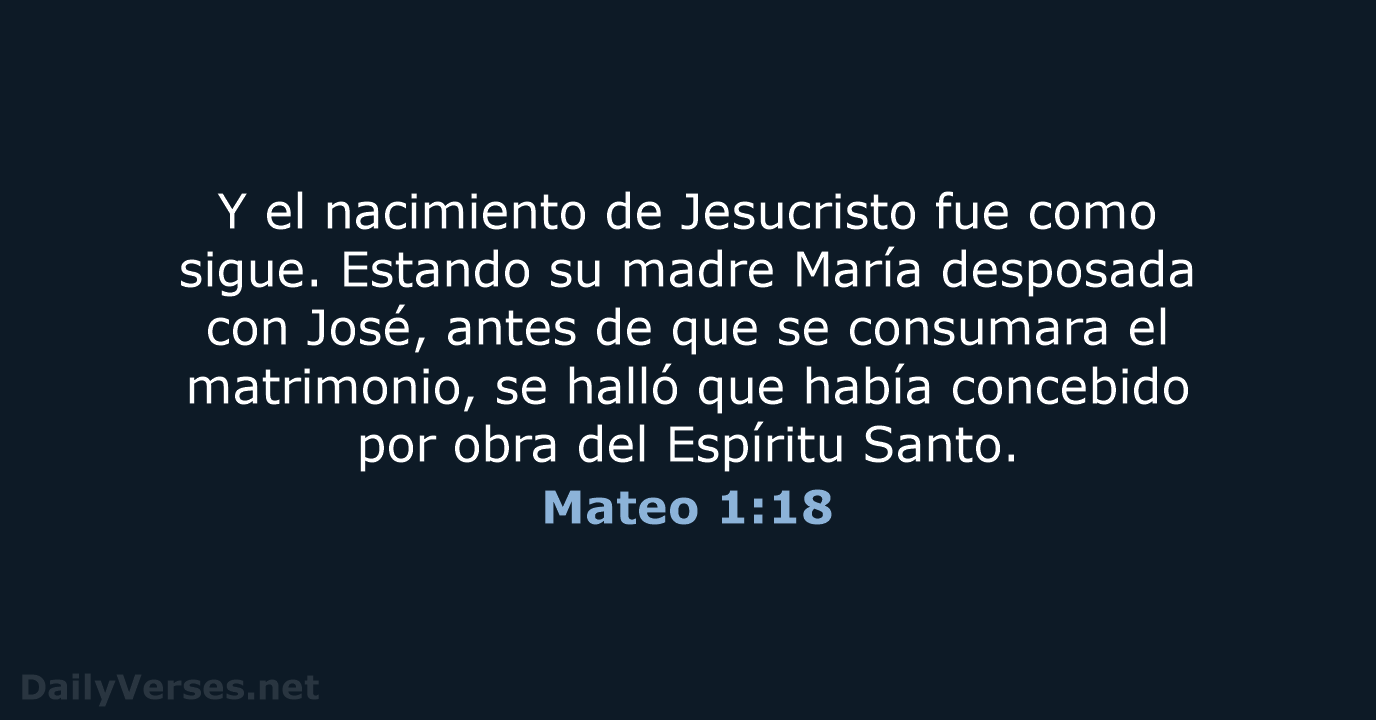 Mateo 1:18 - LBLA