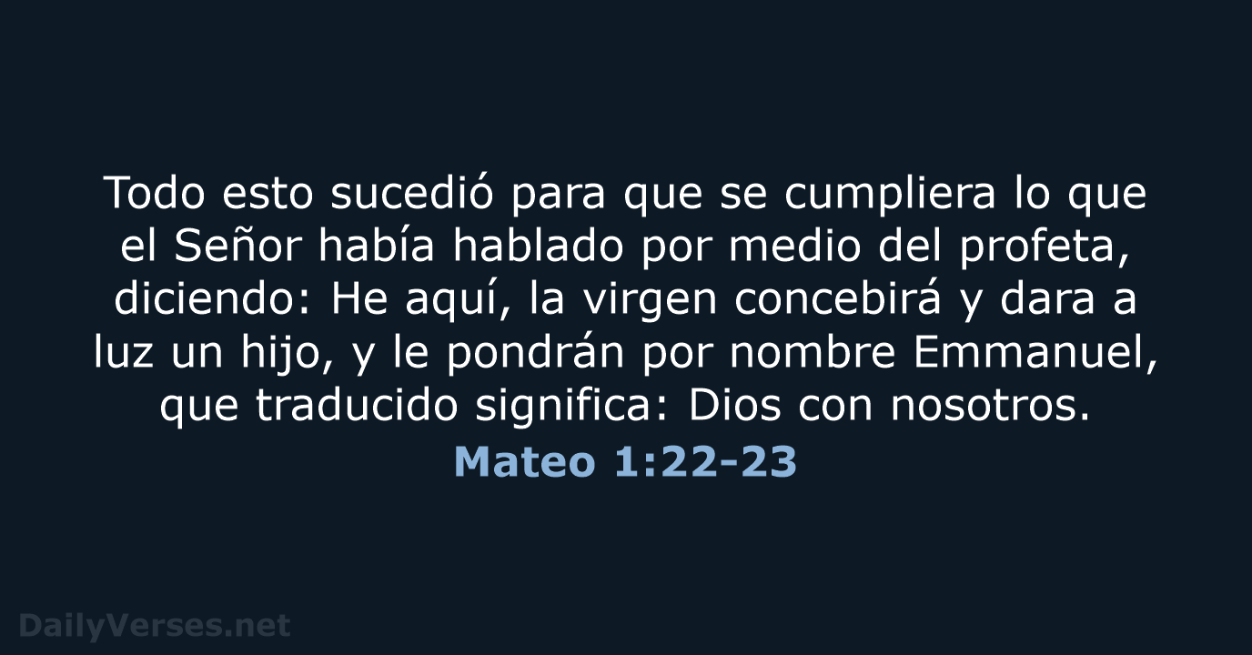 Mateo 1:22-23 - LBLA