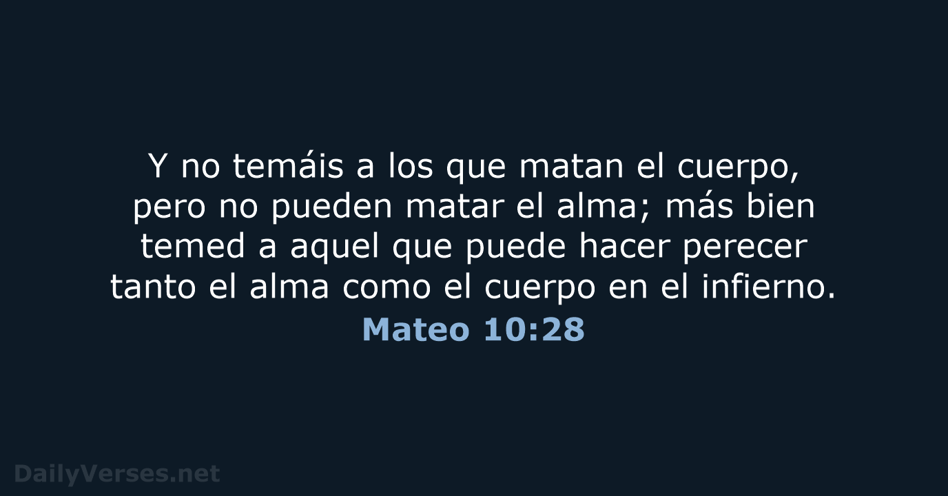 Mateo 10:28 - LBLA