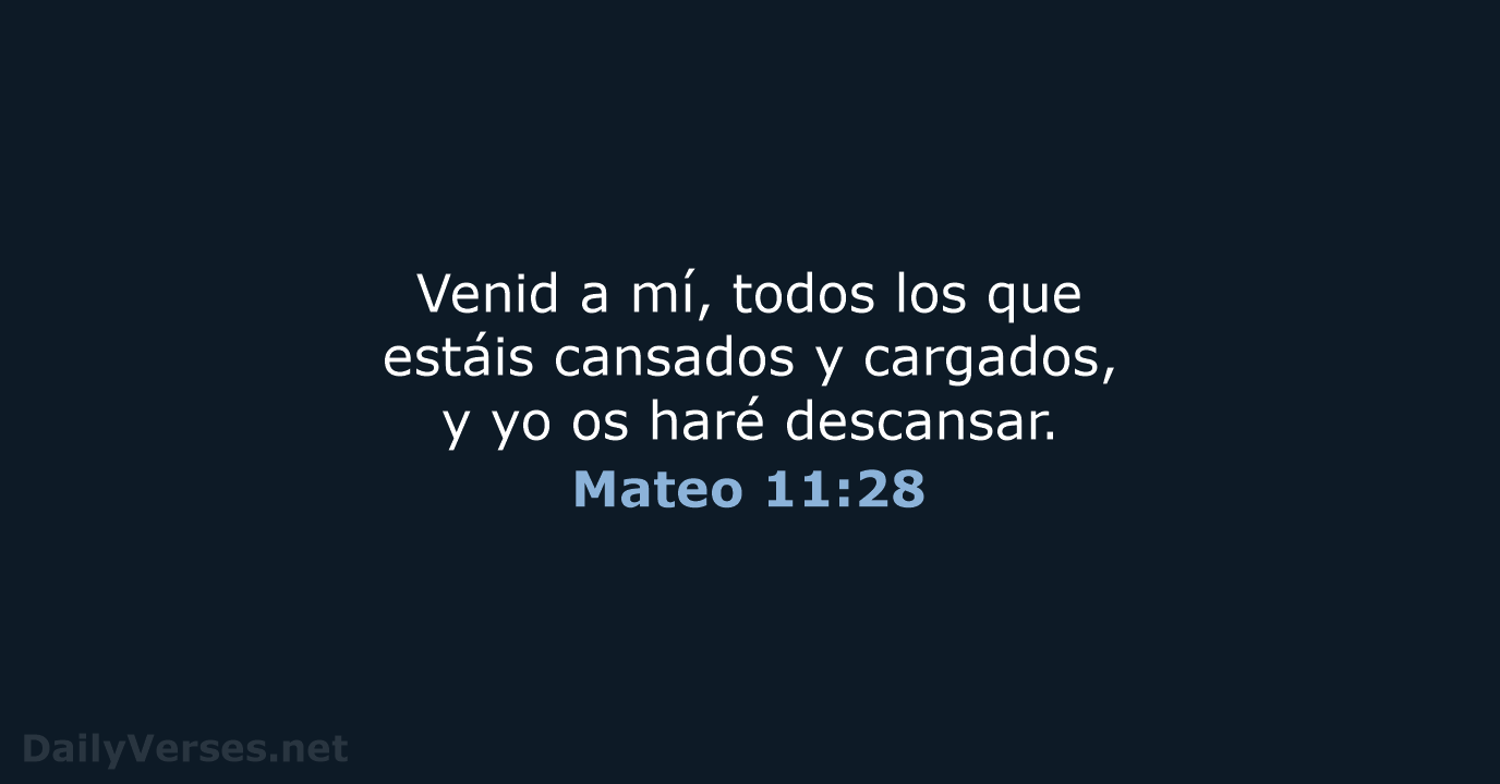 Mateo 11:28 - LBLA