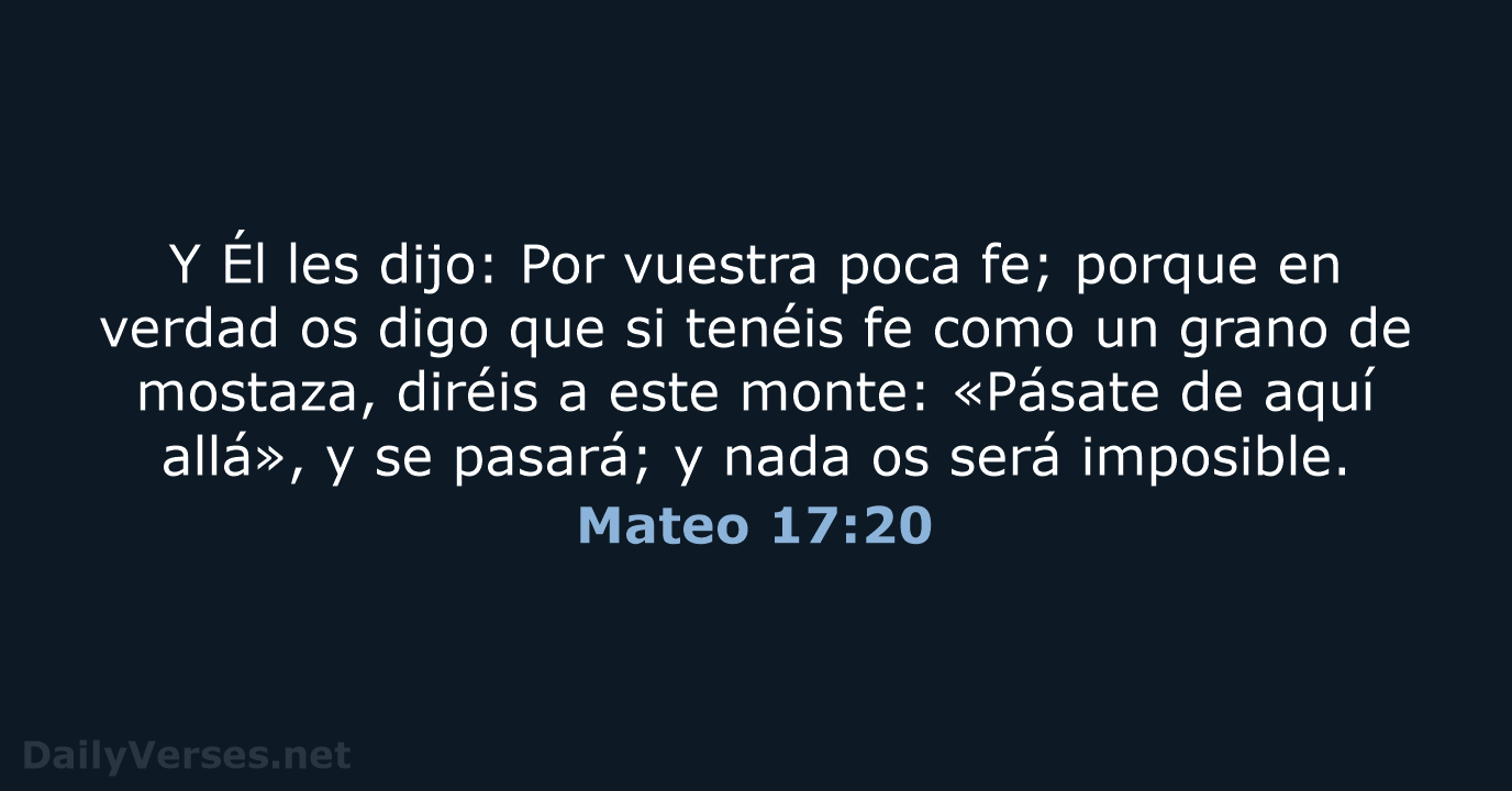 Mateo 17:20 - LBLA
