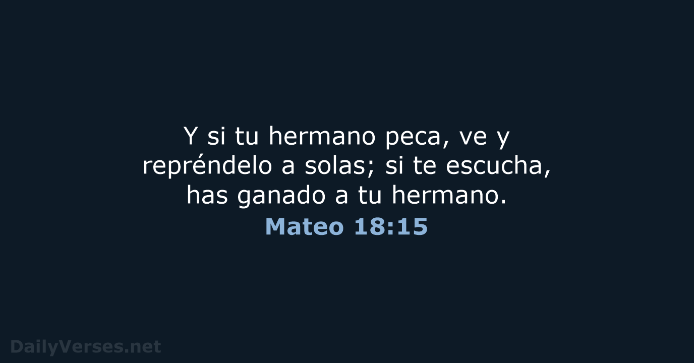 Mateo 18:15 - LBLA