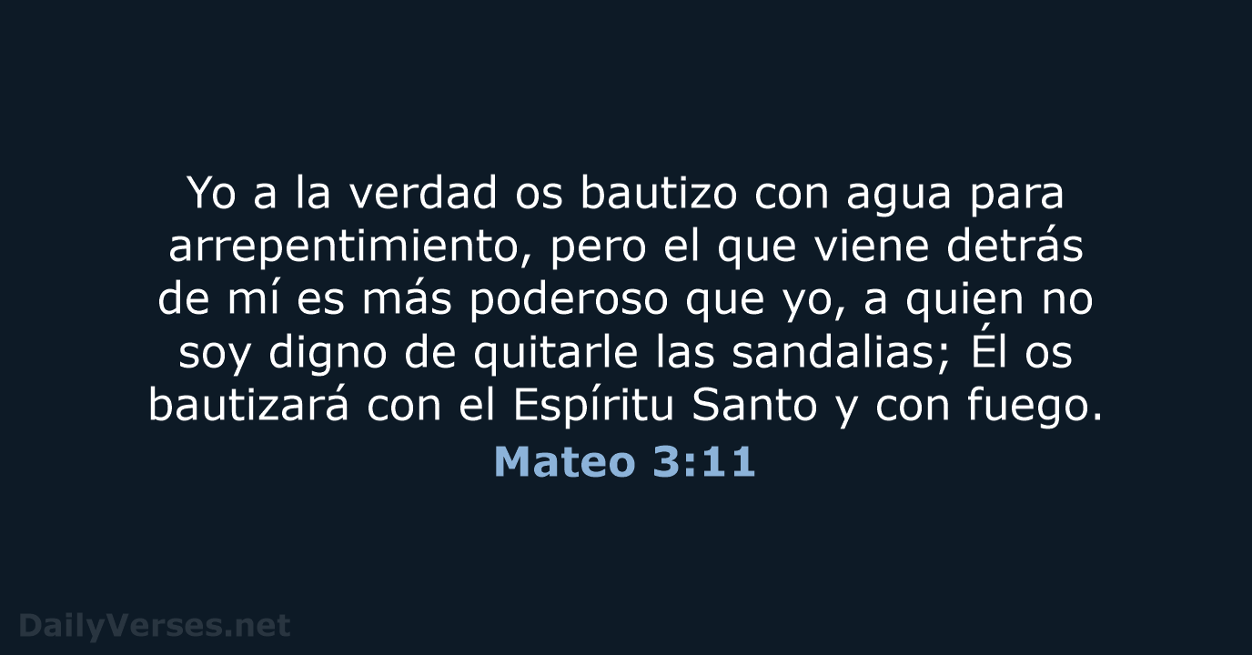 Mateo 3:11 - LBLA