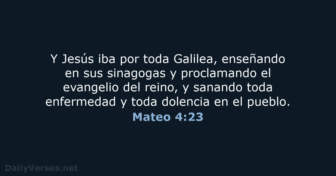 Mateo 4:23 - LBLA