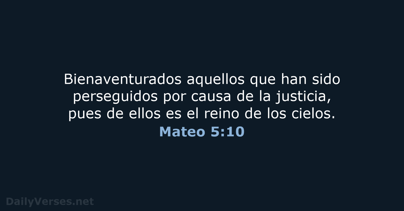 Mateo 5:10 - LBLA