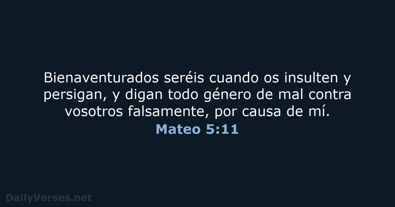 Mateo 5:11 - LBLA
