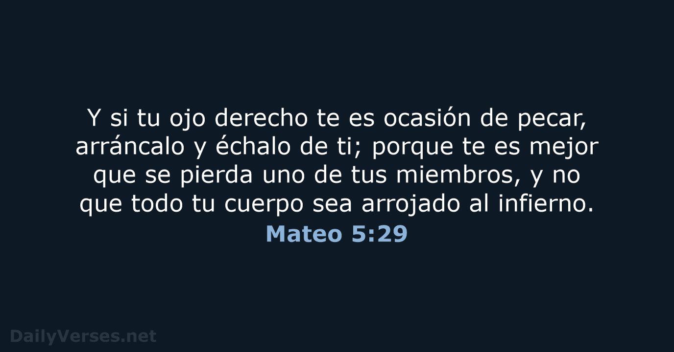 Mateo 5:29 - LBLA