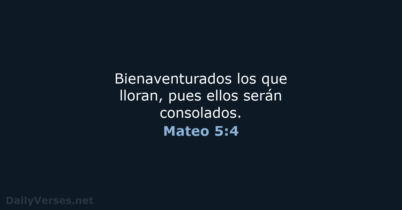 Mateo 5:4 - LBLA
