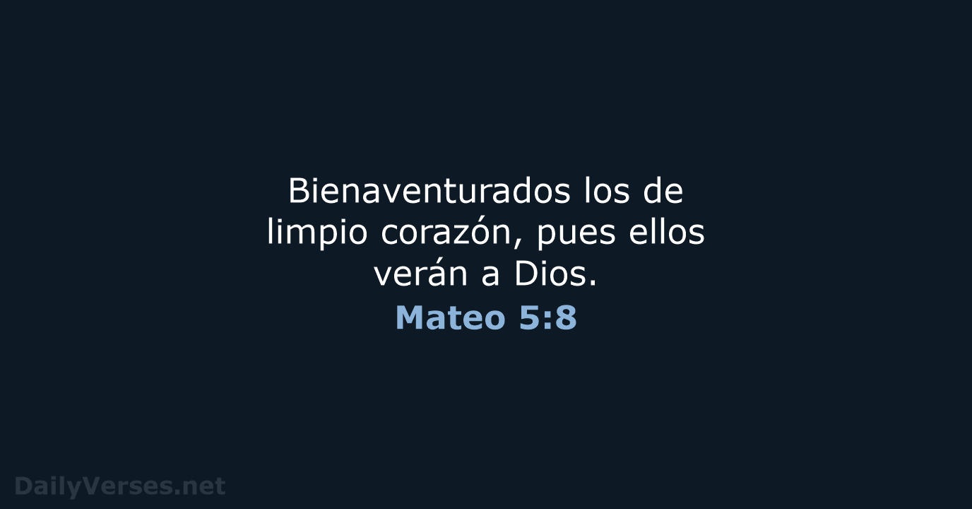 Mateo 5:8 - LBLA