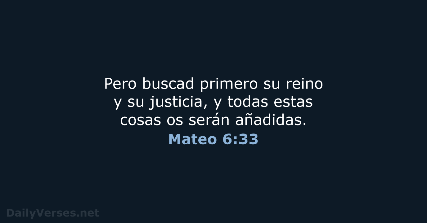 Mateo 6:33 - LBLA